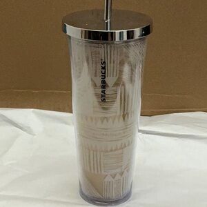 2014 Starbucks Aztec-inspired Tumbler with Silver Lid